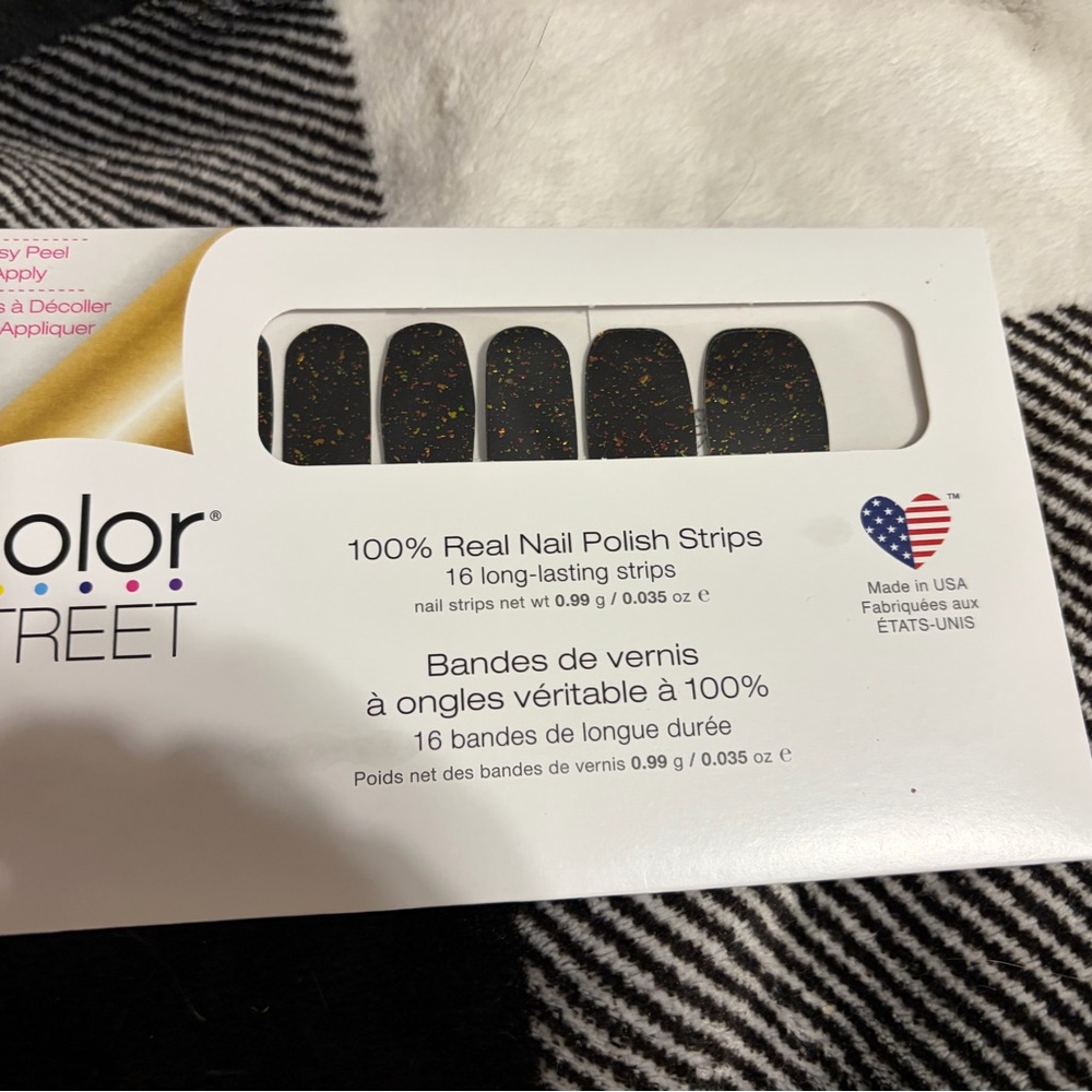 Color Street Black Glitter Nail Strips LOCH NESS MONSTRESS